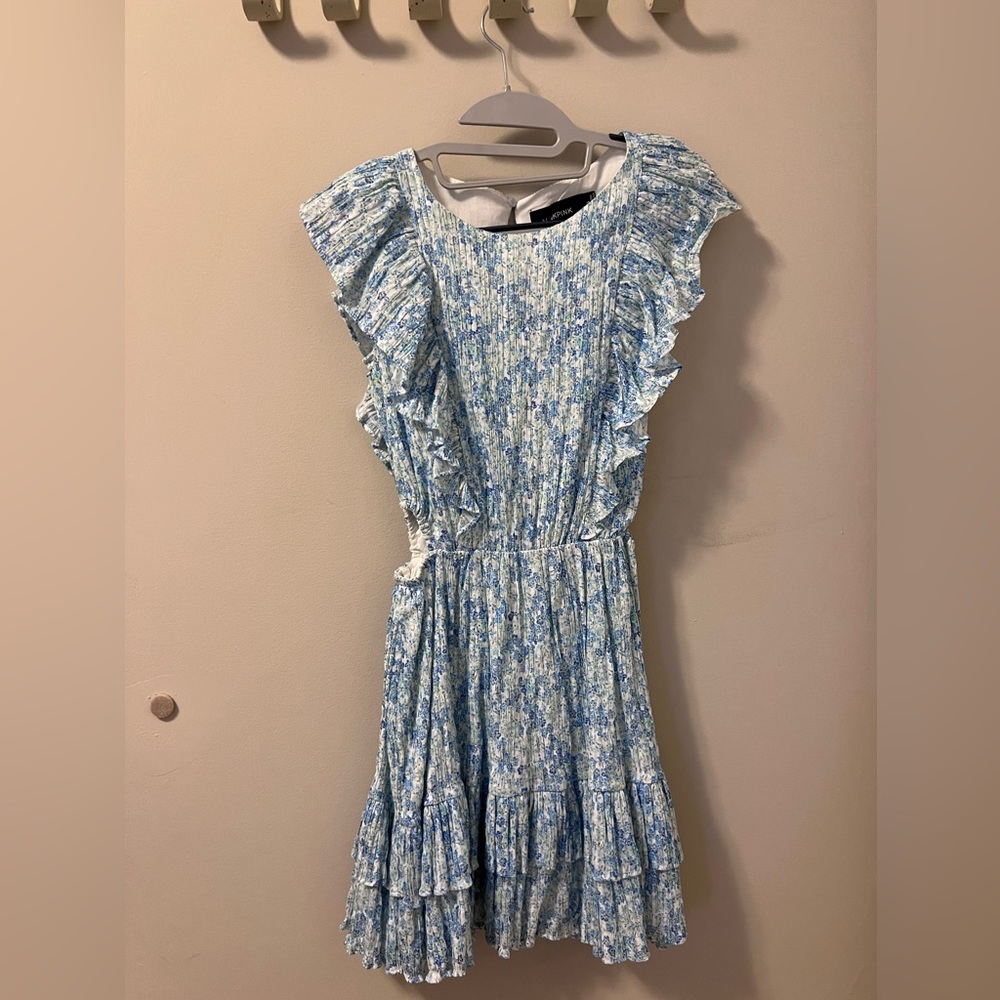 Minkpink- floral mini dress with cut outs